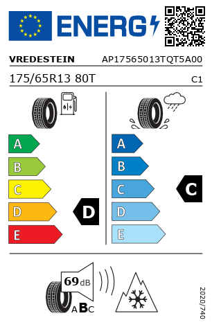 Ganzjahresreifen 175 65 R13 80T Vredestein Quatrac 5 76 10